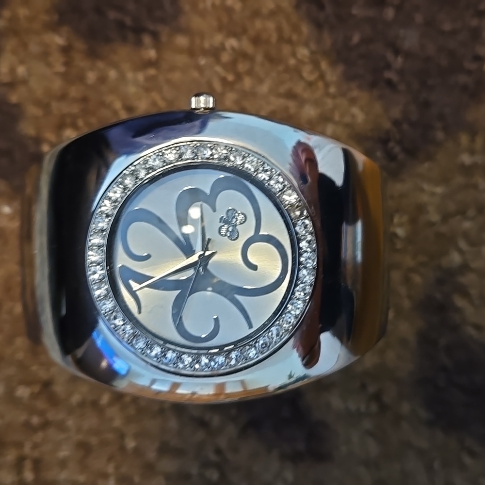 Jimmy New York Silver Watch with Crystal Accents